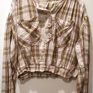 Cropped Free People Flannel Blouse